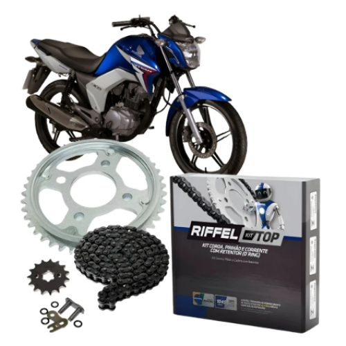 Kit Transmissão Titan 150 c/ Retentor Riffel 